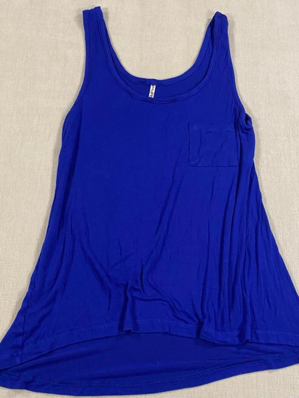 Splash Royal Blue Tank Top with Pocket